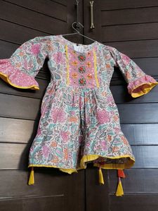 Kreative Cotton Embroidered Girls Sharara Set