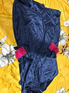Satin Nightgown with Lace Trim