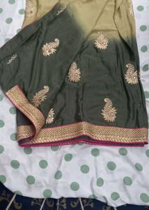 Embroidered Ombre Saree