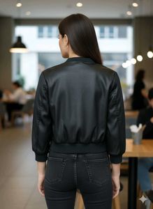 Sequined Women's Crop Jacket/Can be used Oversized
