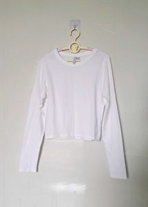 H&amp;M Fitted Cotton Long Sleeve Top
