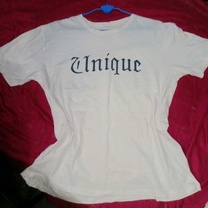 White 'Unique' Graphic T-Shirt