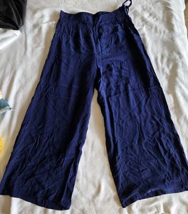 Pure crepe Navy Blue Palazzo Pants
