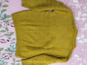 Cozy Mustard Yellow Knit Sweater