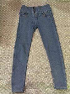 Light Blue High-Waist Skinny Jeans