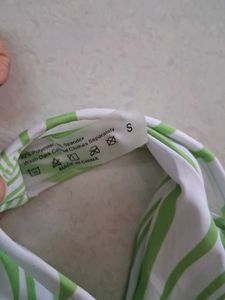 S Lime Green Swirl Print Bikini Bottoms