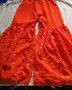 Orange Embroidered Blouse