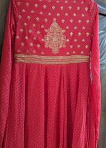 Vibrant Red Ethnic Gown