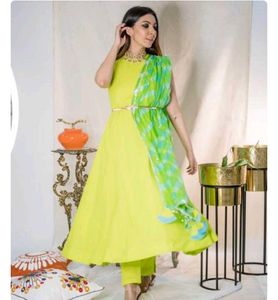 Vibrant Kurta Set with Dupatta