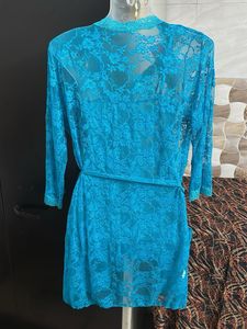 Lace Robe &amp; Nightgown Set