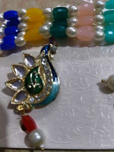 Peacock Design  Beads Necklace &amp; Earring Set