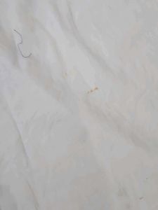 White Kurta with Blue Embroidery
