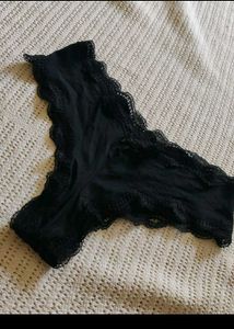 auden Black Lace Trim Briefs