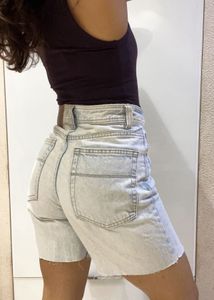 Light Wash Denim Bermuda Shorts