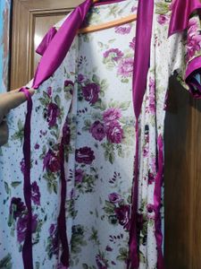 Purple Night shrug with Floral Print