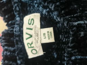 Blue Velvet Feel Feather Sweater in XXL for women