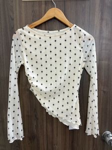 Sheer Polka Dot Blouse