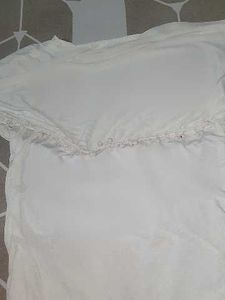 Elegant White Tunic with Lace Details