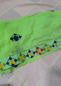 Light Green Kurta Set with chiffon dupatta