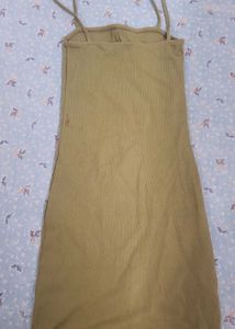 Green Ribbed Bodycon Dress