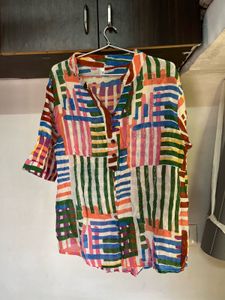 Colorful Patterned Tunic Top