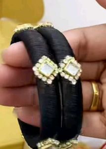 Elegant Pink Silk Thread Bangles any one pair