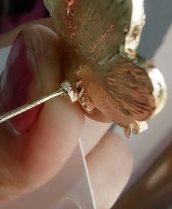 925 Silver Gold Tone Floral Earrings
