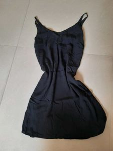 Sleek Black Slip Dress