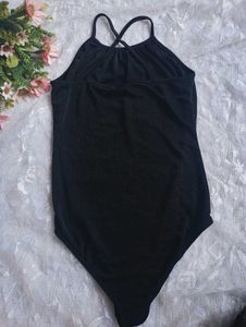 Black Halter Bodysuit