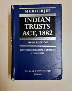 Indian Trusts Act, 1882, 5th Edition; Mukherjee