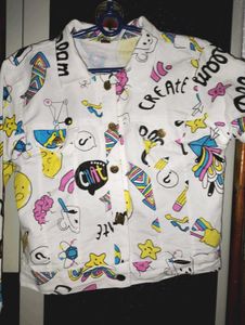 Funky Graphic Print Jacket