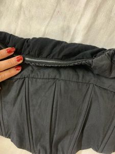 Black Corset Style Strapless Top