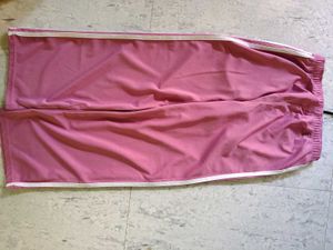 Y2k Pink Track Pants with White Stripes
