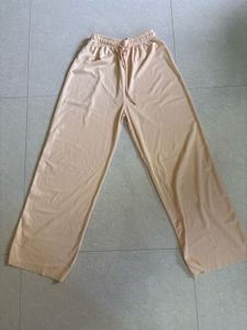 Beige Wide Leg Lounge Pants