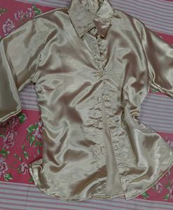 Champagne Satin Shirt