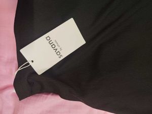 Black ribbed Savana activewear top