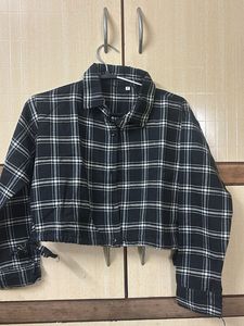 Cropped Plaid Shirt