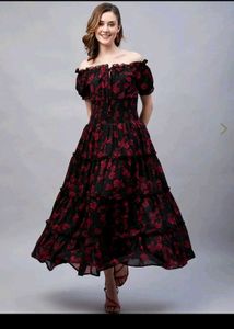 Chic Off-Shoulder Floral Maxi Dress