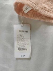 Peach Puff Sleeve Textured Top