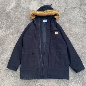 Carhartt Men's Black Fur Hooded Parka