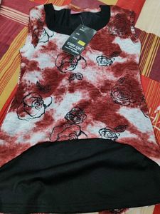 Cute Girl Rose Print top
