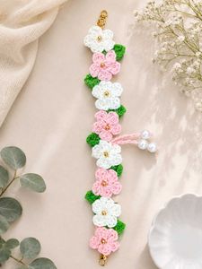 Handmade Crochet Flower Bracelet