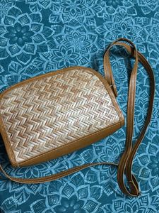 Vintage Woven Crossbody Bag