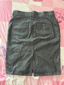 Classic Denim Pencil Skirt