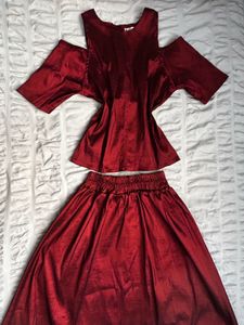 Burgundy Two-Piece Outfit