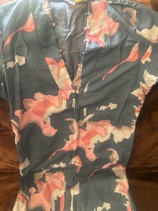 Blue Floral Print kurta