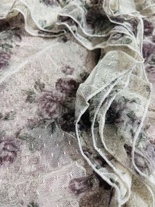 Floral Ruffle Sheer Top And skirt Set