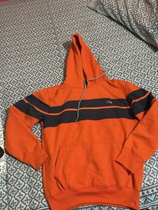 Orange Striped Hoodie