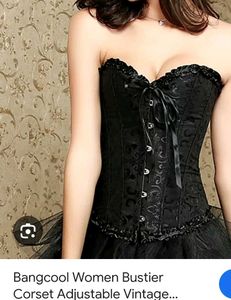 Black Vintage Corset Bustier