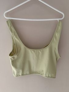 Urbanic Sage Green Corset Crop Top